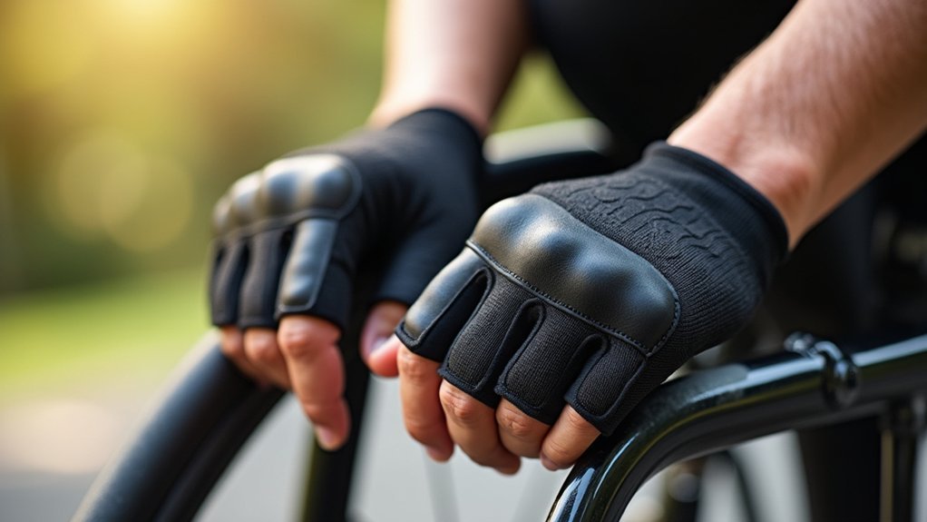 half finger wheelchair gloves padded