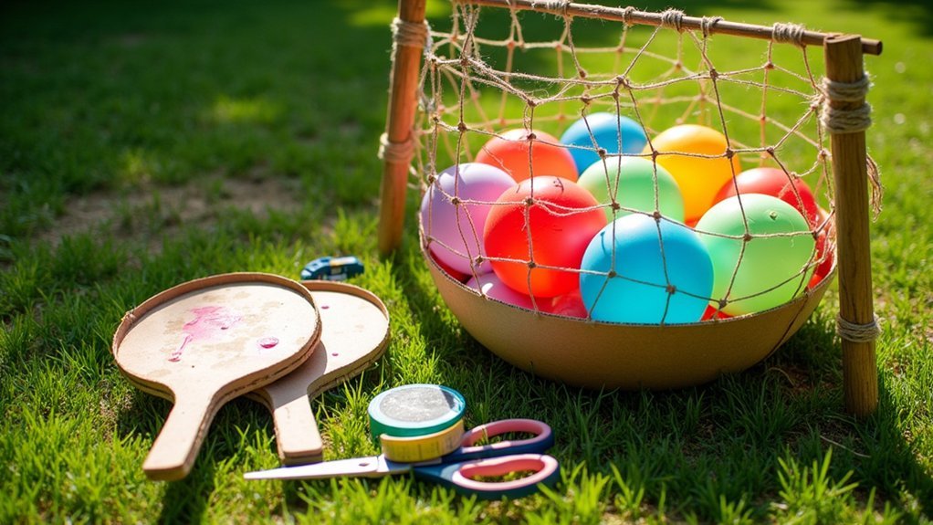 homemade balloon volleyball equipment