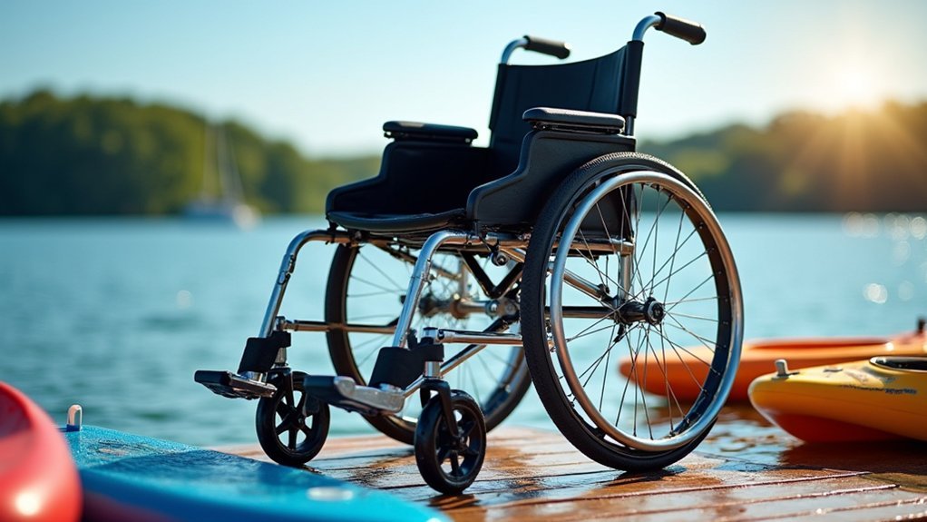 waterproof wheelchair brake system