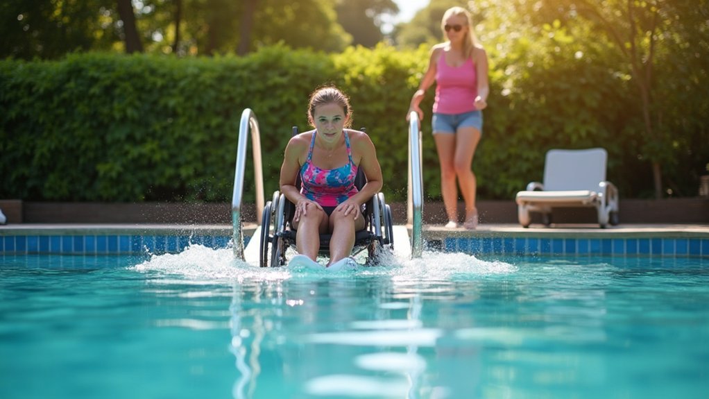 wheelchair pool entry methods