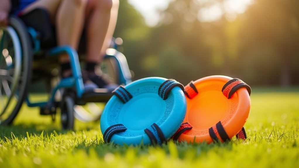 adaptive grip throwing discs