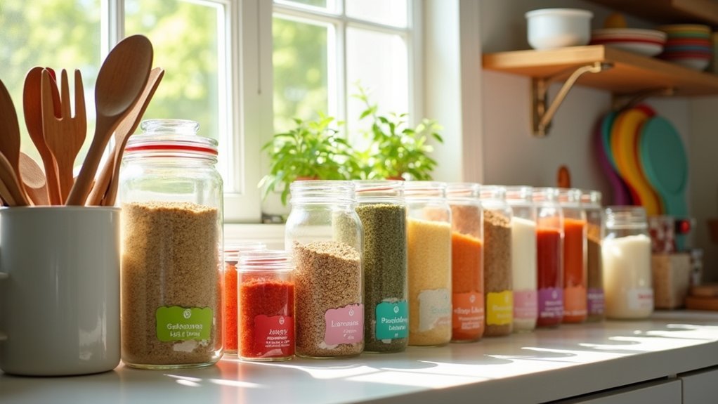 color coded kitchen organization system