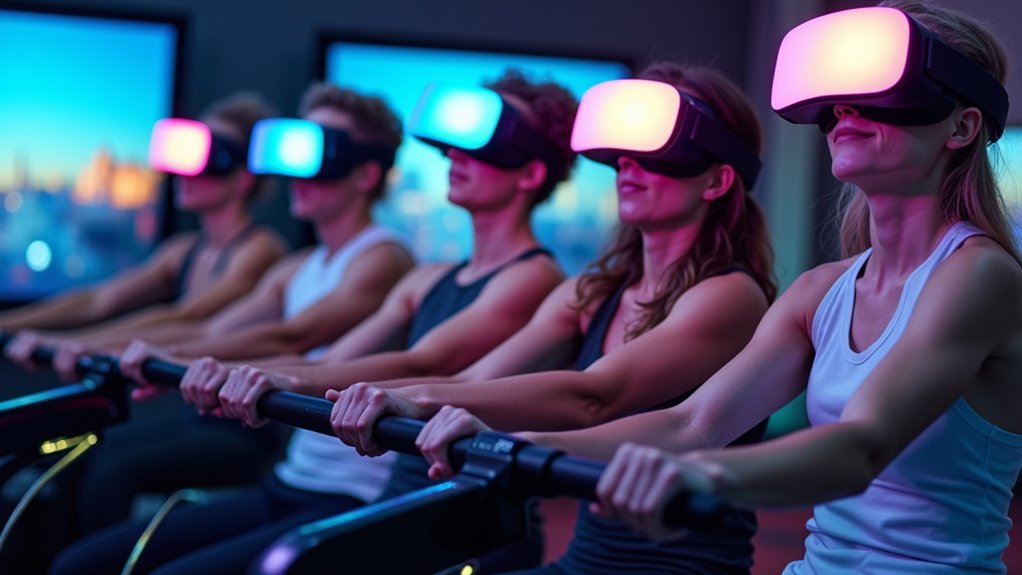 immersive upper body rowing