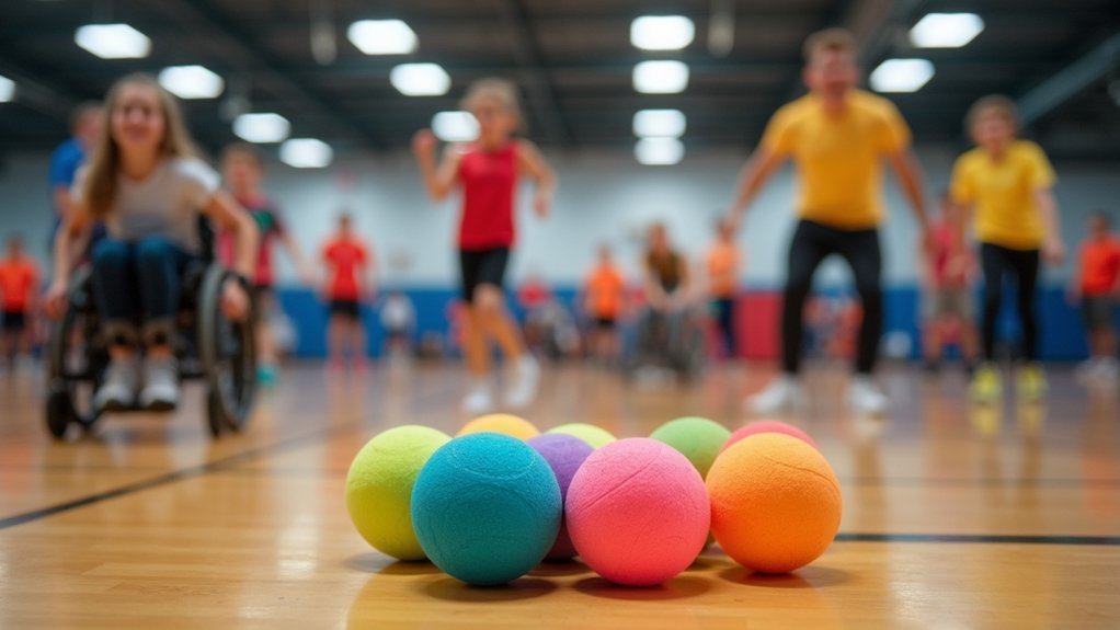 inclusive adjustable speed dodgeballs