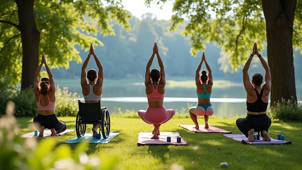 inclusive outdoor yoga practices