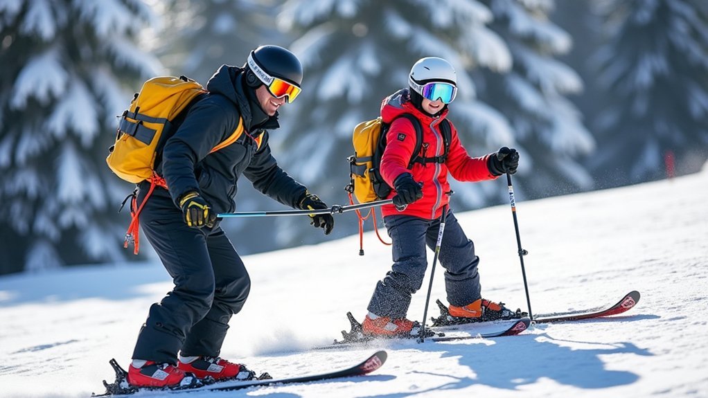 instructor assisted skiing safety