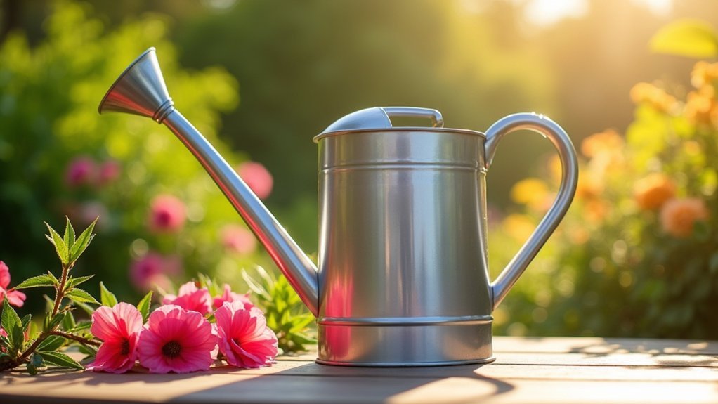 lightweight ergonomic aluminum watering can