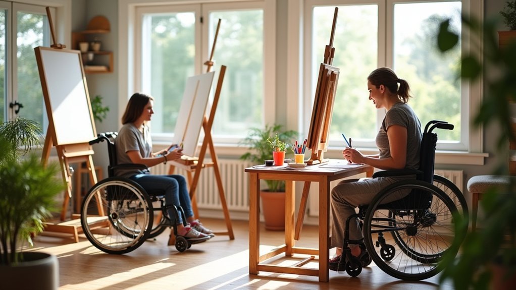 mobility friendly art setups
