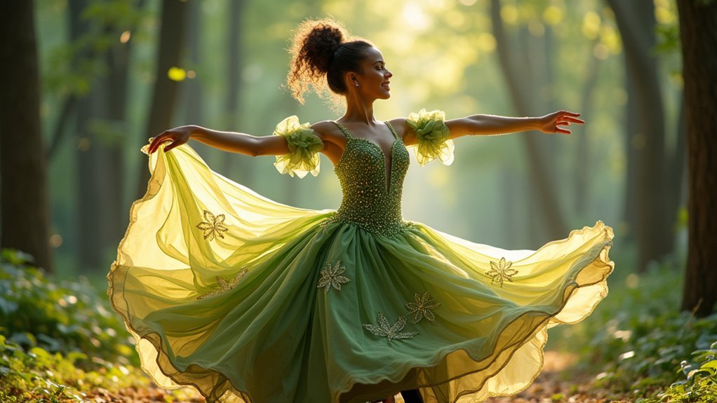 nature inspired wheelchair dance attire