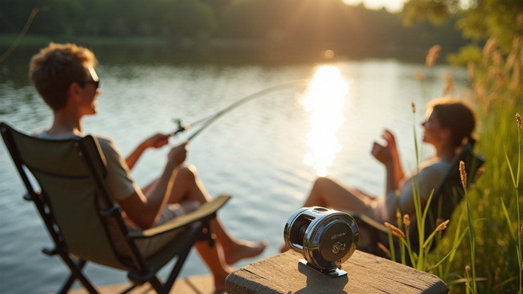 push button electric fishing reels