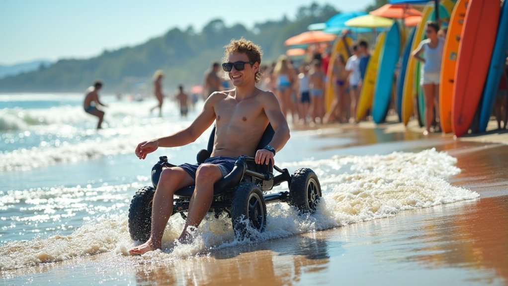 seamless beach to surf transition