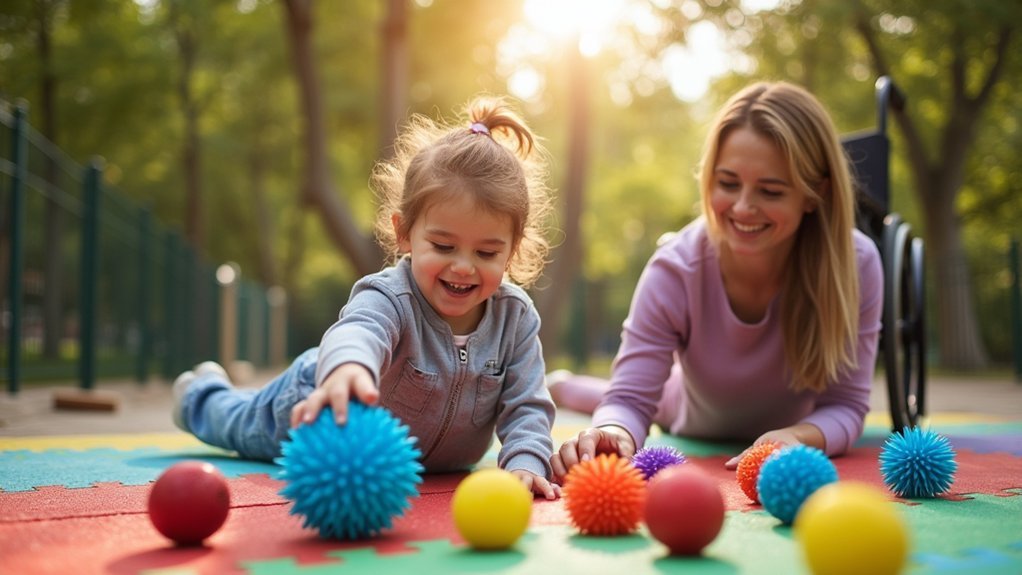 sensory balls enhance wheelchair play