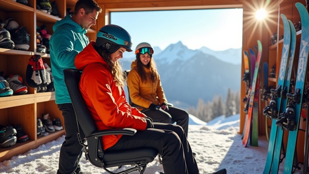 sit ski rental and fitting