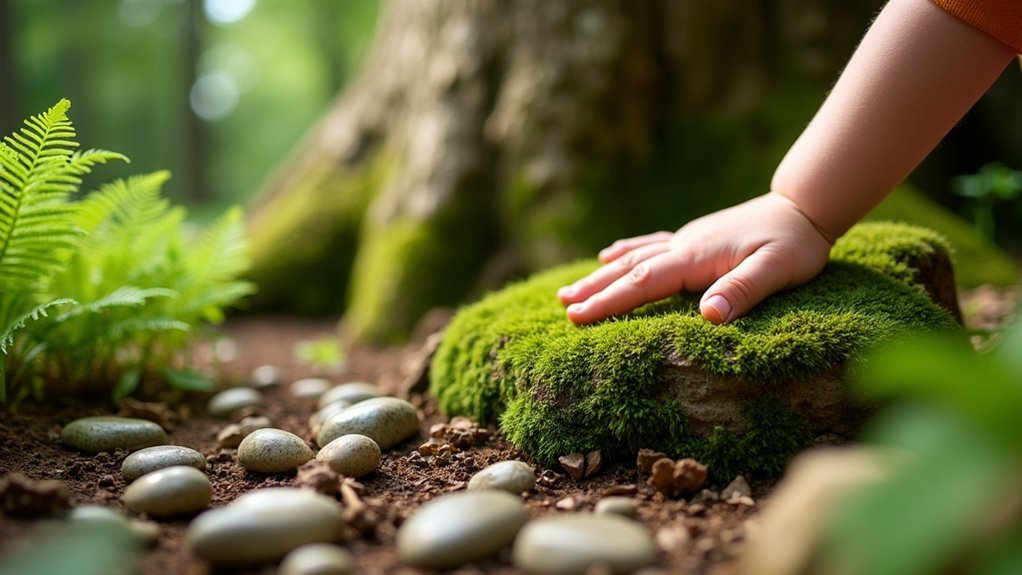 touch based sensory exploration outdoors