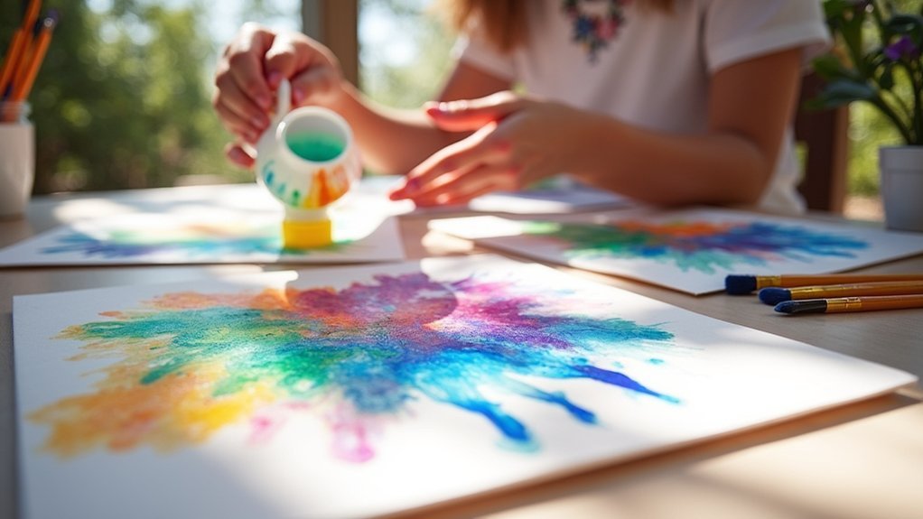 watercolor pouring for accessibility